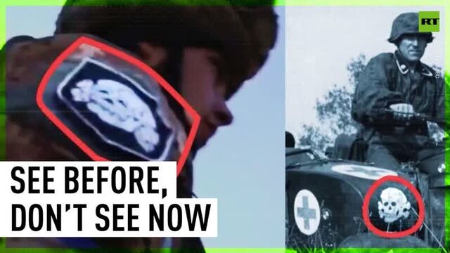 Bbc interviews ukrainian soldier with nazi symbol on uniform