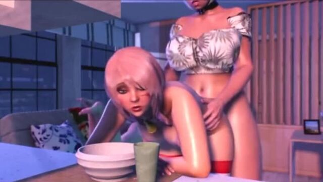 Futanari game: two trannies and one girl have sex, family story / #futanari #futa #sexgame #porngame #3dporn #hentai