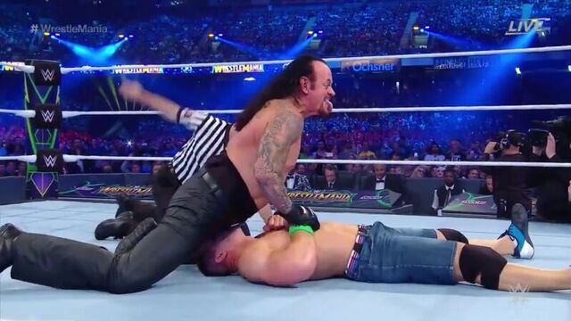 (wwe mania) undertaker vs john cena wrestlemania 34