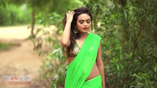 Suparna - green saree - bigheart entertainment