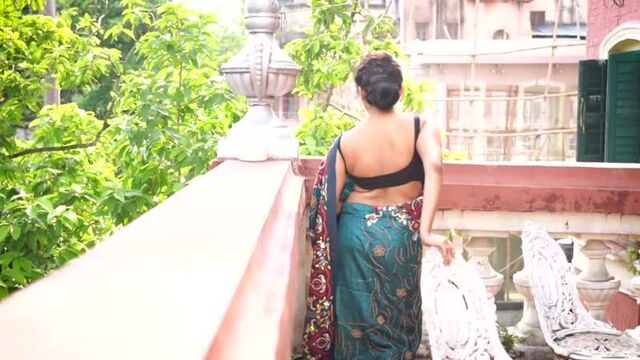 Sareelover - triyaa - green & red-white saree