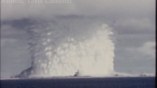 Uncut footage of 22 kilotons underwater atomic blast 1946 color mmotion picture movie