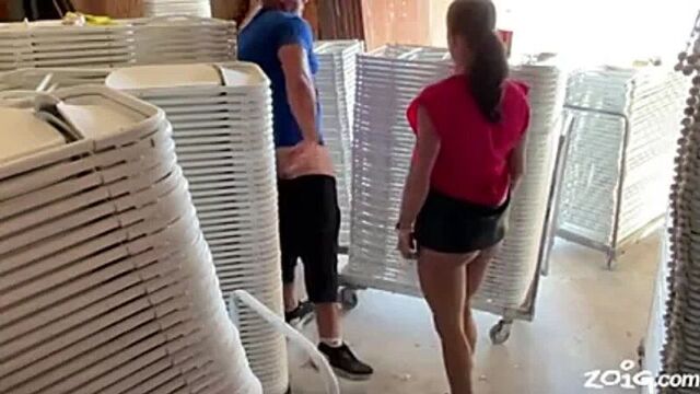 Совместная дрочка , а потом и ебля раком на работе