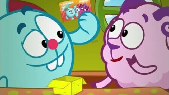 Смешарики. реклама газеты «шарики» в приложении банка тинькофф