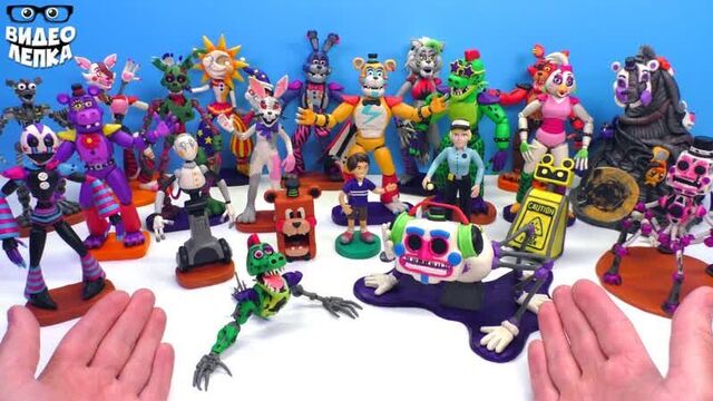 Фнаф 9 коллекция аниматроников ► fnaf security breach | видео лепка