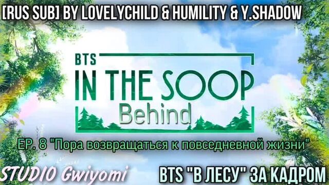 [рус саб | rus sub] [bts "в лесу" — behind] ep.8 'back to our everyday life' – bts : in the soop