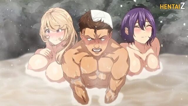 История на горячем источнике (хентай, порно аниме, хентай без цензуры, инцест, молодые, блондинки, 18+, горничные, милфа, сестра