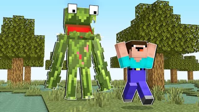 [dakplay] нуб разозлил болотного монстра в майнкрафт ! нубик против монстр и троллинг ловушка в minecraft