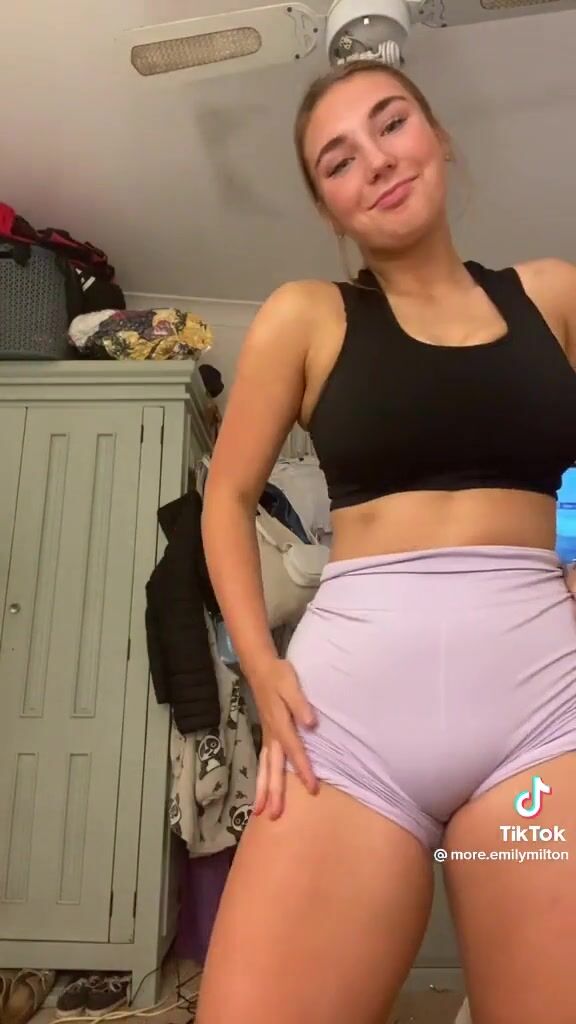 A fat little pig shows off her disgusting body in a deleted TikTok video