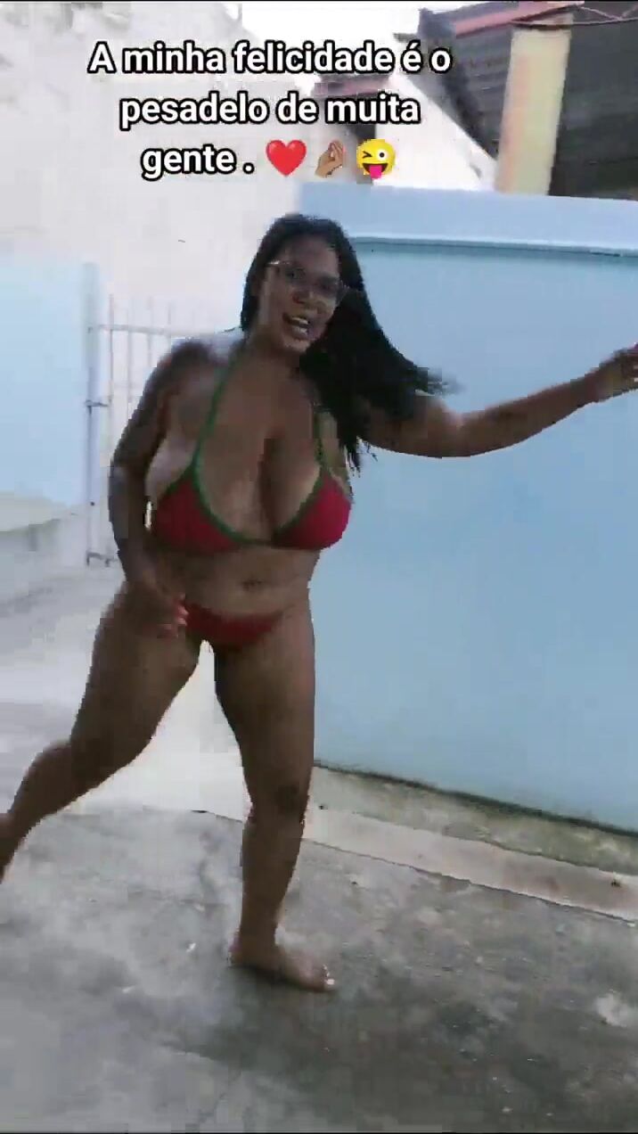 The most famous Brazilian breast crown is a stunning brunette with big tits
