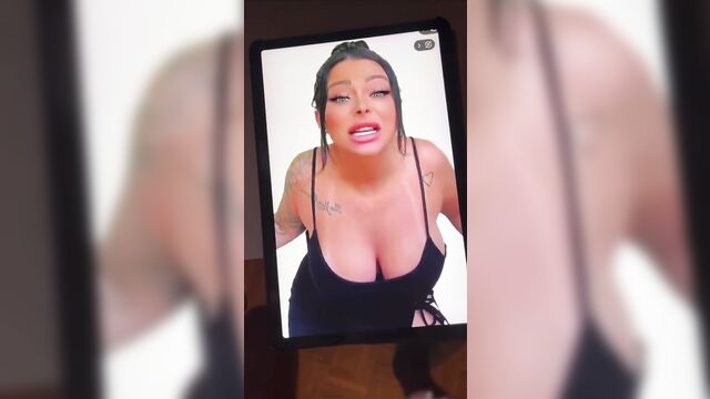 A man masturbates and comes while watching a hot milf in action