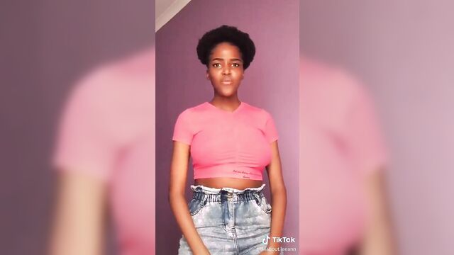 Busty brunette dances with big tits in the hottest tiktok video