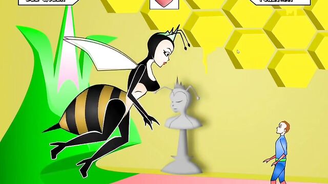 The queen bee tried to calm down the little powerman