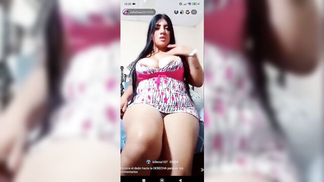 Sensual and hot live show with big tits star