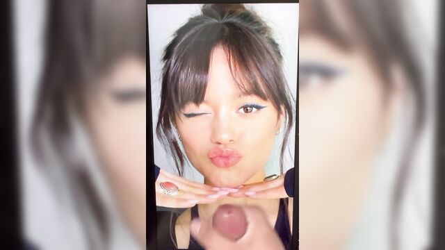 The first part of the cum tribute for the young actress jenna ortega
