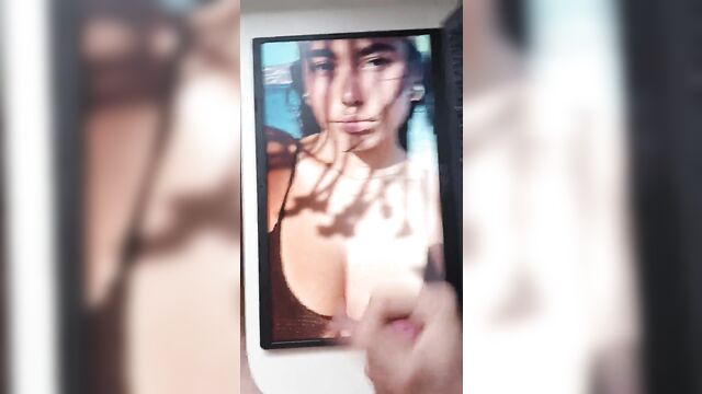 Rebecca parziale gets her boobs sprayed with cum