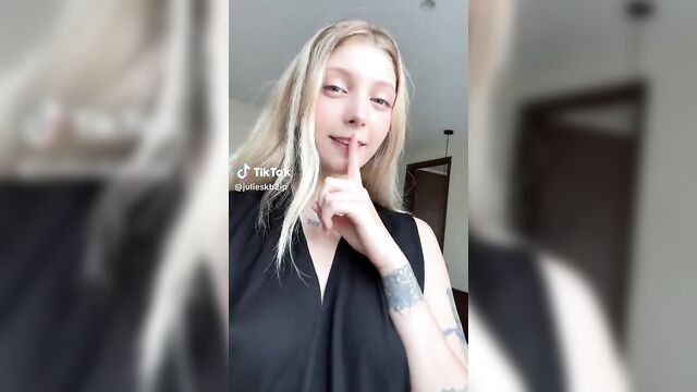 A girl has an accident and shows her pussy on tiktok
