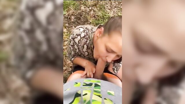 A polish girl was caught in public with a guy’s big cock