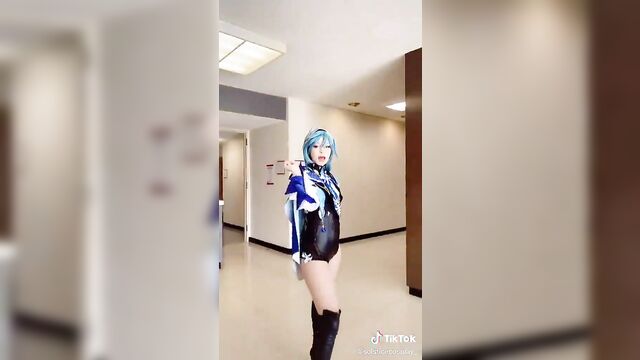 Cosplayer with great thighs solsticecosplay, showcasing amazing leg jobs
