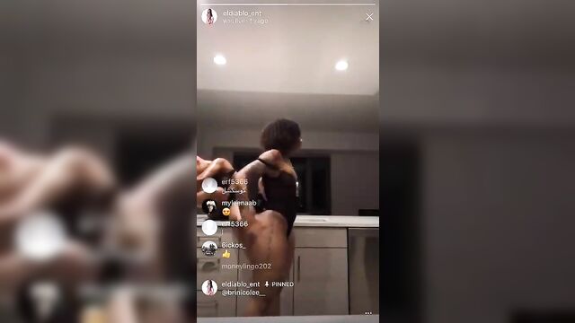 A fat black ass twerks with passion and intensity