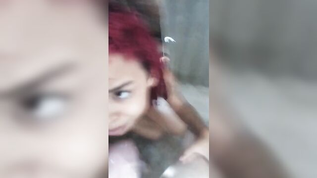 A redhead beauty has an intense and passionate experience in the shower