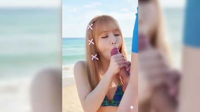The man received a blowjob right on the beach, it was amazing!