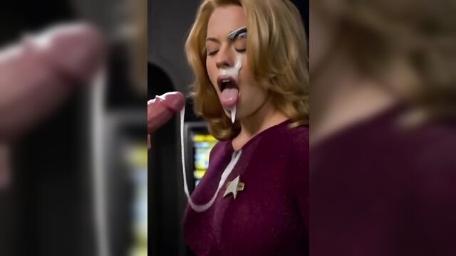 Seven of nine gets her cunt full of sticky sperm in this video
