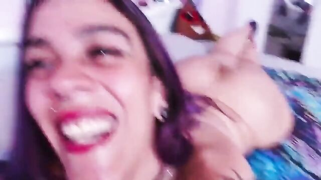 The venezuelan woman is addicted to sex and gets her mouth filled with semen