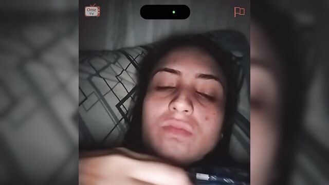 A girl shows her boobs during a video call on ometv