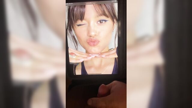 Hot jenna ortega gets her pretty face covered with cum