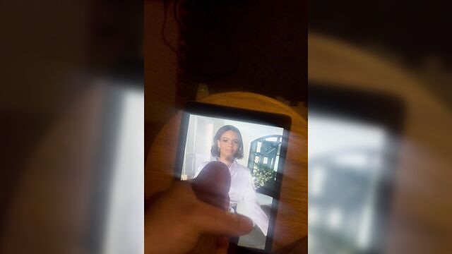 Candace owens receives a cum tribute in this hot video