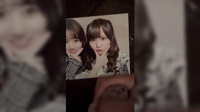 Mizuki yamashita and shiho kato receive double bukkake tribute