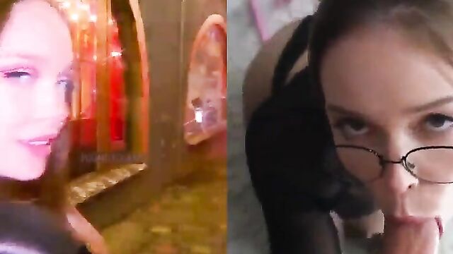 A tiktok star tries to fuck with a guy, but he sees through her