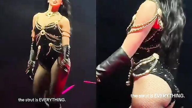 Ass shaking of a famous singer dua lipa during her concert