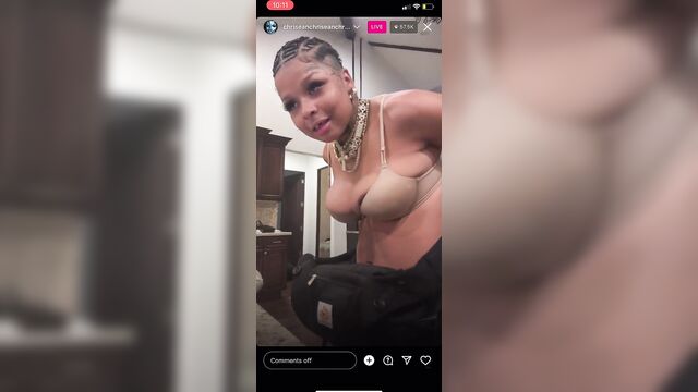 Chrisean rock's nip slip moment that left everyone talking