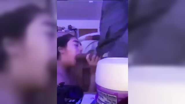 A girl has sex with a guy who has a long snake