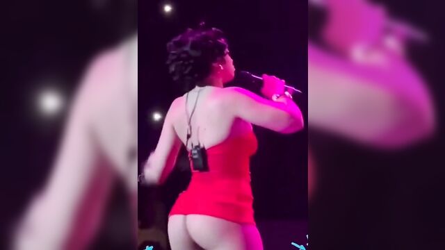 Celebrity rapper ice spice twerks her big ass in an upskirt scene