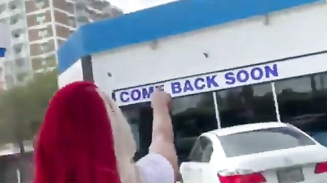 Redhead hottie m3gan th33 stallion shakes her big ass in twerk style