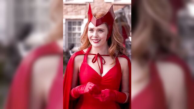 The scarlet witch smokes and sucks a huge black cock