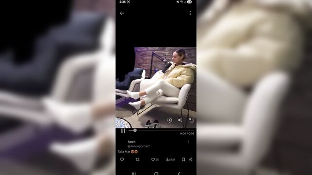 Talia mar shows off feet and poses with ai in a steamy scene