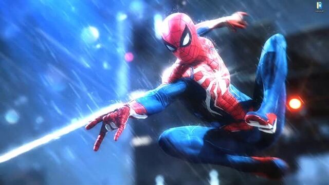 Человек-паук стреляет паутиной - живые обои для wallpaper engine