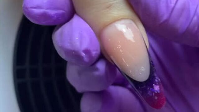 Арочные ногти, витраж