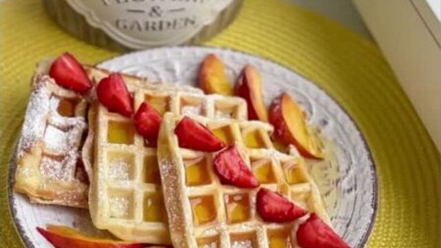 Венские вафли на кефире в мультипекаре