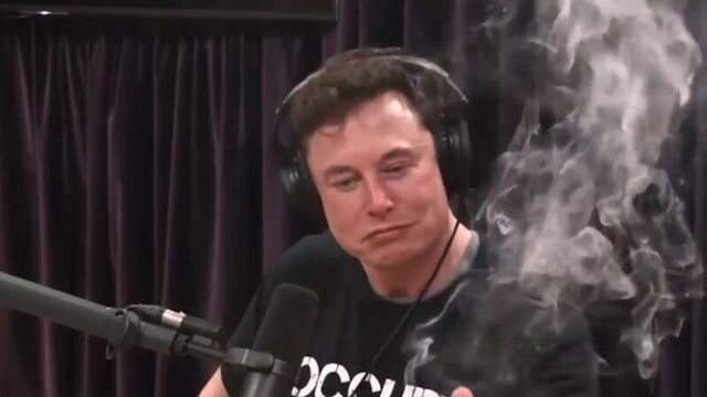Илон маск курит косяк