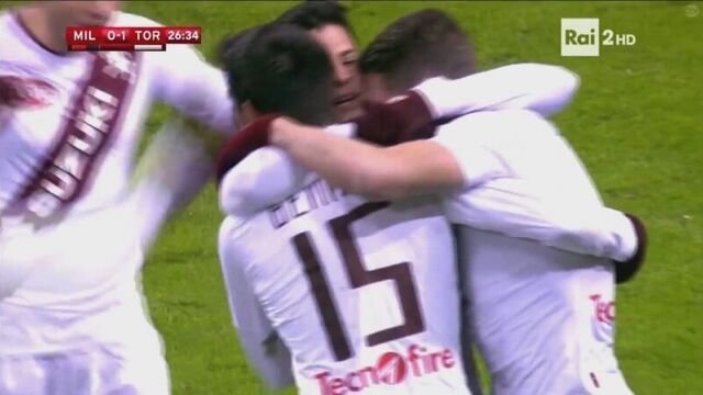Гол андреа белотти 27 милан 0-1 фк торино кубок италии 13.01.2017