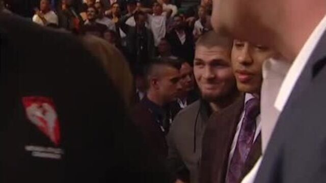 Реакция хабиба нурмагомедова, фрэнки эдгара и их менеджера на нокаут в бою конора и альдо