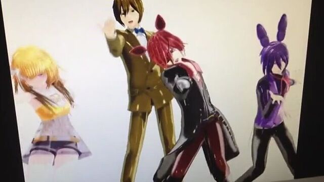 [mmd x fnaf]chica foxy bonnie golden freddy-bad end night