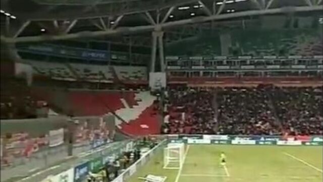 Мощная перекличка гостевой трибуны в казани