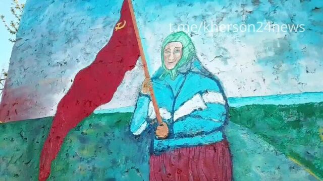 Легендарная бабушка шагает не только по россии, но и по освобождённым населённым пунктам бывшей украины.