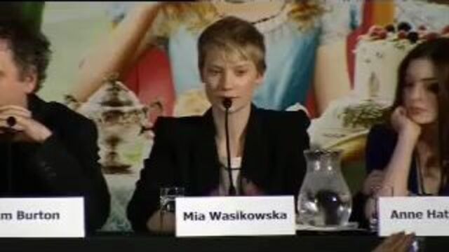 Disney's alice in wonderland press conference (uk) with mia wasikowska